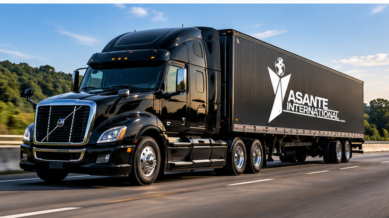 Asante International branded truck